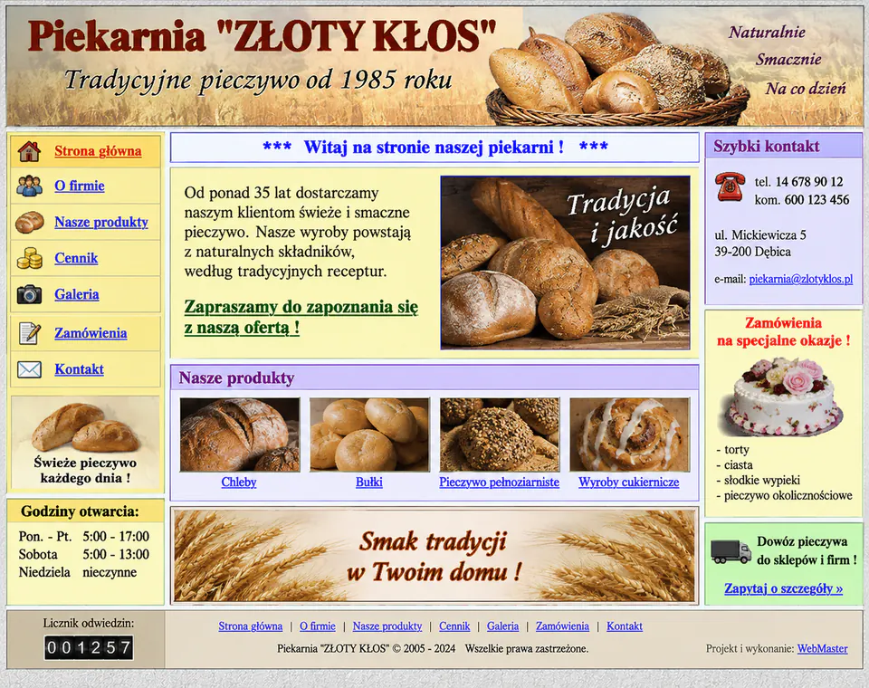 Stara strona piekarni przed modernizacją